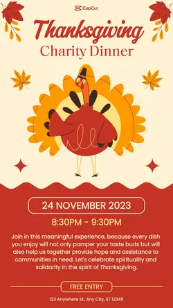 Thanksgiving Charity Dinner Product Display Insta