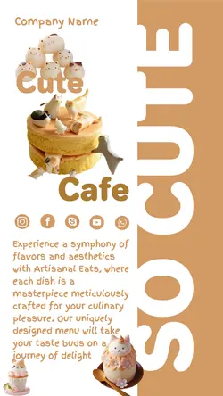 Cute Cat Cafe Poster