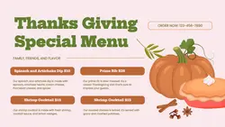 Thanksgiving Special Menu Twitter Post