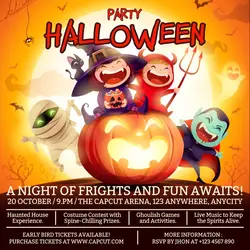 Halloween Party Event Invitation Social Media Post