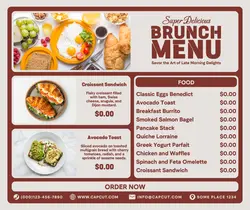 brunch menu facebook post