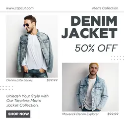 Denim Jacket Display Product Instagram Post