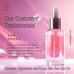 cosmetics skincare testimoni instagram post