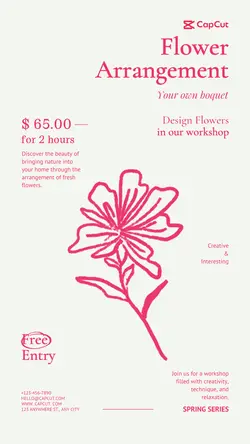 Services Flower Arrangement Display Minimalist