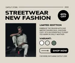 Men's Fashion Streetwear Product Instagram Post