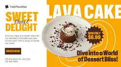 Cake White Orange Food Sale Facebook AD
