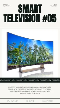 White Minimalist Electronic Product Display Tiktok Post