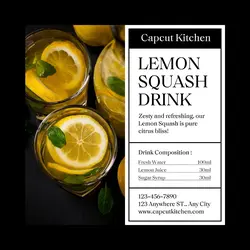 Lemon Squash Drink Promotion for Instagram Post