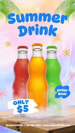 Summer Drink Promotion Instagram Story Post