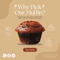 Food and Beverage Healthy Muffin Instagram Post