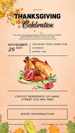 THANKSGIVING CELEBRATION INSTAGRAM STORY