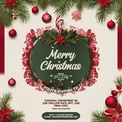 Merry Christmas Invitation Linkedin Post