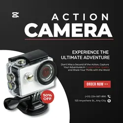 Action Camera Promotion Instagram Post Minimalist