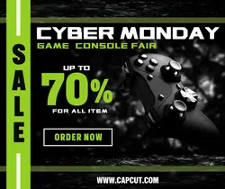 Cyber Monday Game Console Promotion Facebook Post