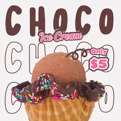 Chocolate Ice Cream Template