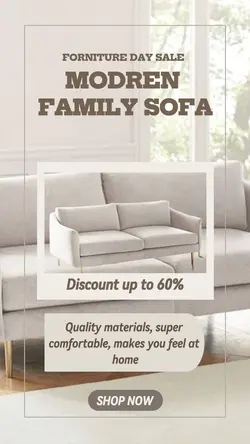 Modern sofa tiktok post template
