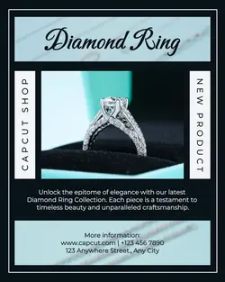 New Diamond Ring Jewelry Promotion Instagram Post
