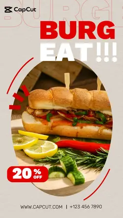Foods & Beverage burg Discount Minimalist