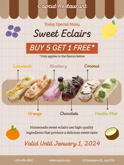 Food Sweet Eclairs Promotion Instagram Story