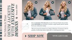 Denim Jacket Fashion Promotion Twitter Post