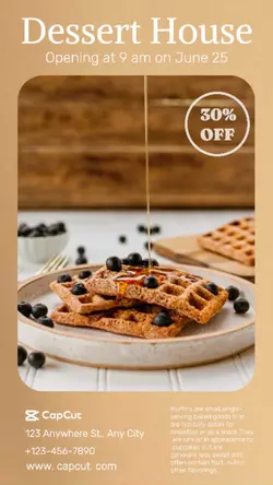 Foods &  dessert shop publicity  minimalism