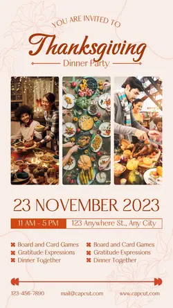 THANKSGIVING PARTY INVITATION