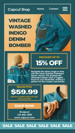 Fashion Industry Jacket Jeans Promotion Instagram Story