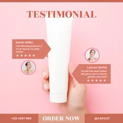 Skincare Product Testimonial for Social Media Post