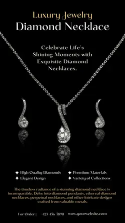 Fashion Industry Jewelry Diamond Necklace Instagram Story