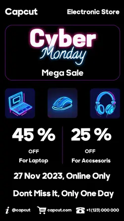 Cyber Monday Online Promotion Instagram Story
