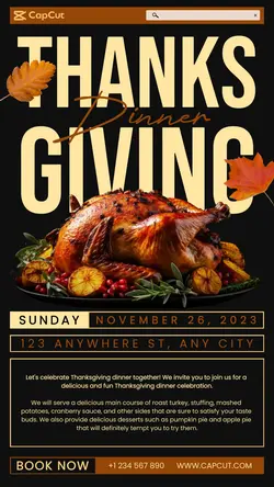 Thanksgiving Dinner Promotion Instagram Story