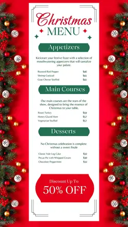 Christmas Menu Promotion Instagram Story