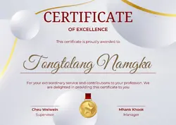 Non-marketing Education - Certificate Gold Modern