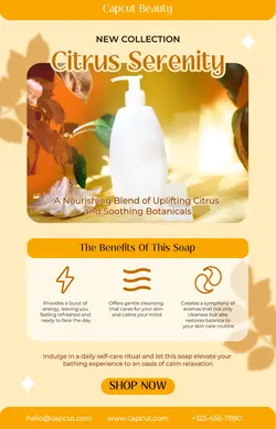 Beauty Citrus Serenity Soap Product Display