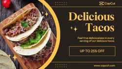 Delicious Tacos Product Display Twitter Post