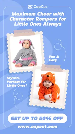 2 Multi-product Image Children's Clothes Baby Character Rompers Promotional Activities