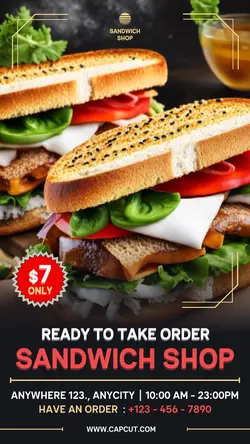 Food Sandwich Shop Promotion Instagram Story