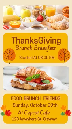 Thanksgiving Brunch Invitation Instagram Story