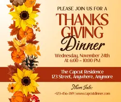 Thanksgiving Dinner Invitation Facebook Post