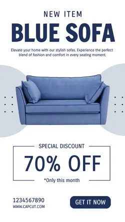 Blue Sofa Promotion Instagram Story