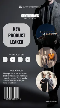 Fashion Gentleman New Release Instagram Story