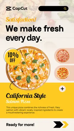 Pizza Advertisement Mobile Page Website