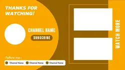 Non-marketing Youtube endscreen Red and Orange Style