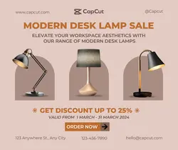 Modern Desk Lamp Promotion Facebook Post