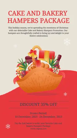 Food Christmas Hampers Sale Instagram Story
