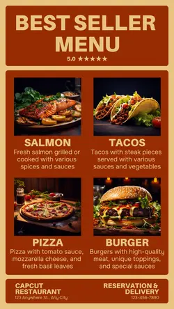 Best Seller Menu Restaurant Instagram Story
