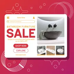 Bathroom Furniture Sale Poster
