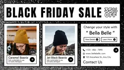 Black Friday Beanie Promotion Twitter Post