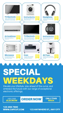 electronic products discount sale promotion