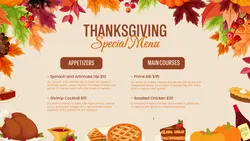 Thanksgiving Special Menu Twitter Post